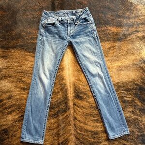 Miss Me Medium Blue Straight Leg Jeans